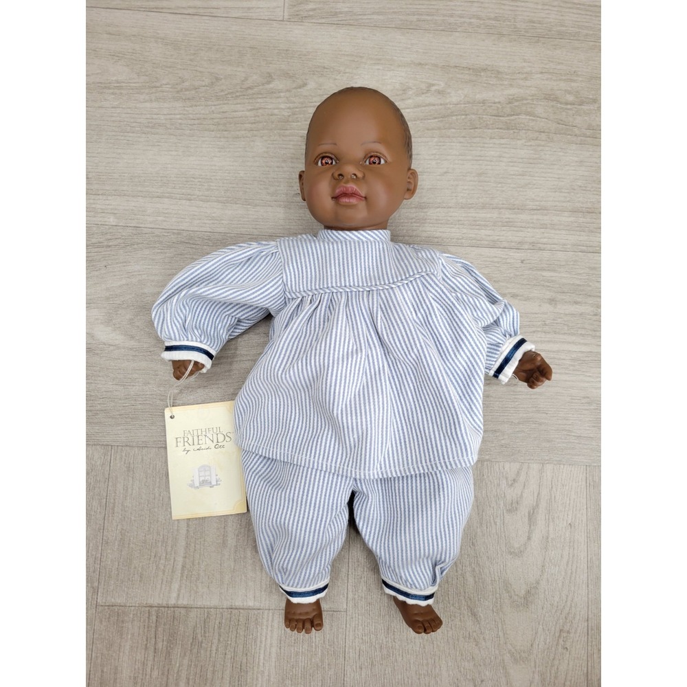 VTG 1998 Heidi Ott Faithful Friends Babies Black Baby Doll w/ Tag No Box